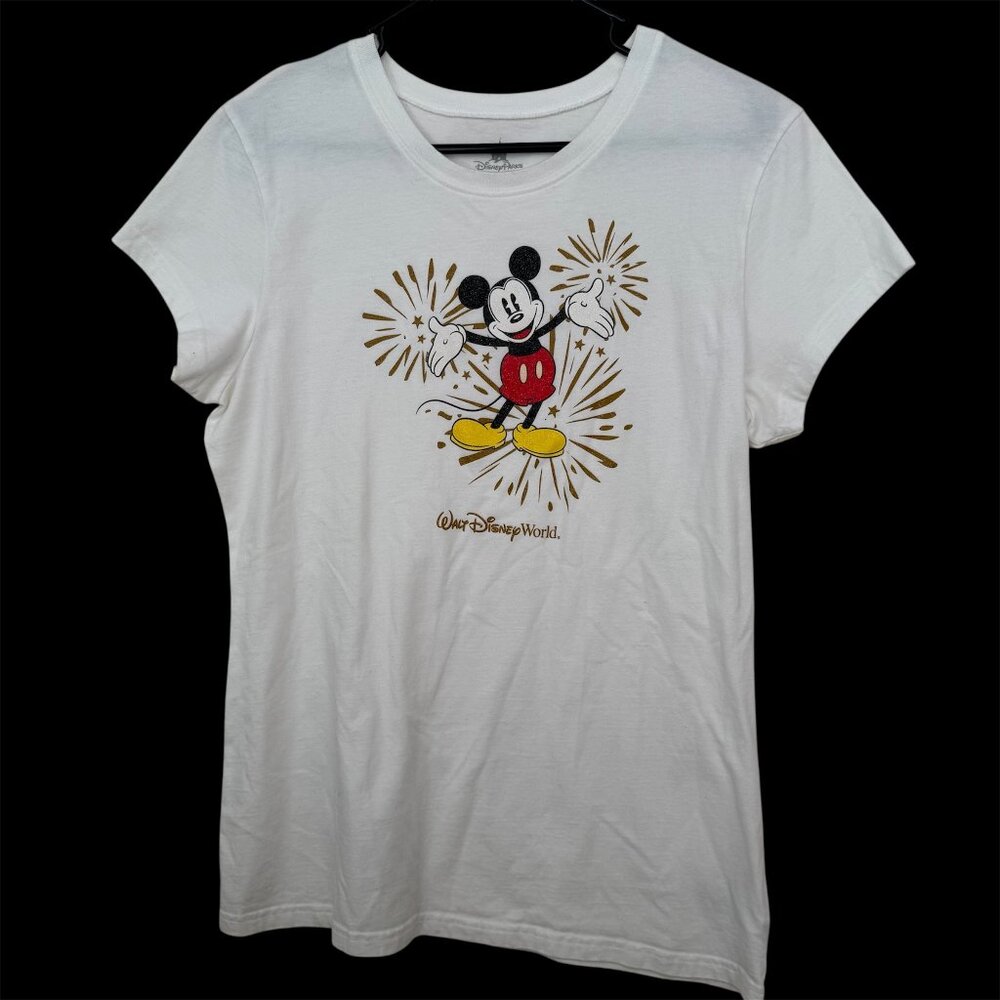 Disney Parks Walt Disney World Mickey Mouse Fireworks Graphic Top Sz XL Vacation